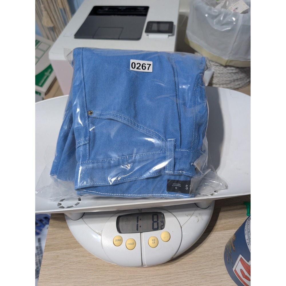 Lioness Cotton Denim High Rise Wide Leg Miami Vice Pants Blue Women's Size S - Picture 15 of 15
